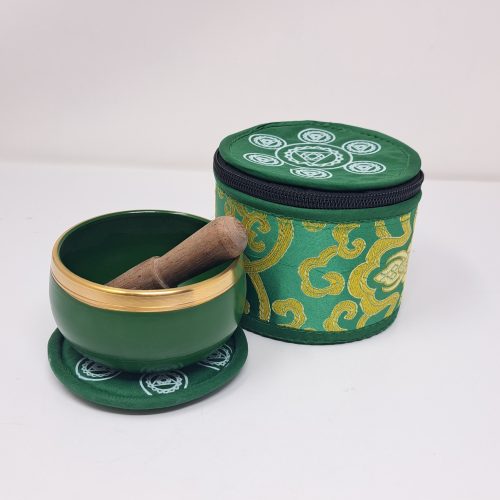 Metal Chakra Colored Bowls - Brocade Gift Box